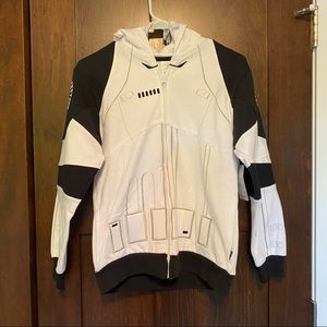 NWT Disney Star Wars Stormtrooper Hoodie Sz 11/12 Halloween Costume w Mesh Mask
